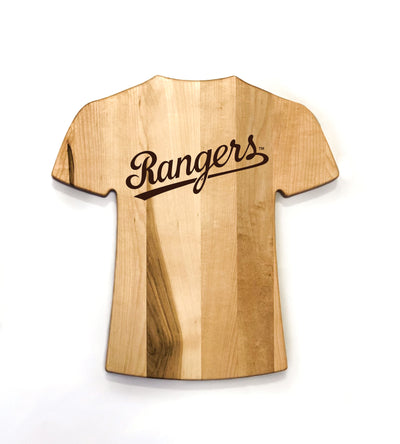 Texas Rangers Team Jersey Cutting Board | Customize With Your Name & Number | Add a Personalized Note