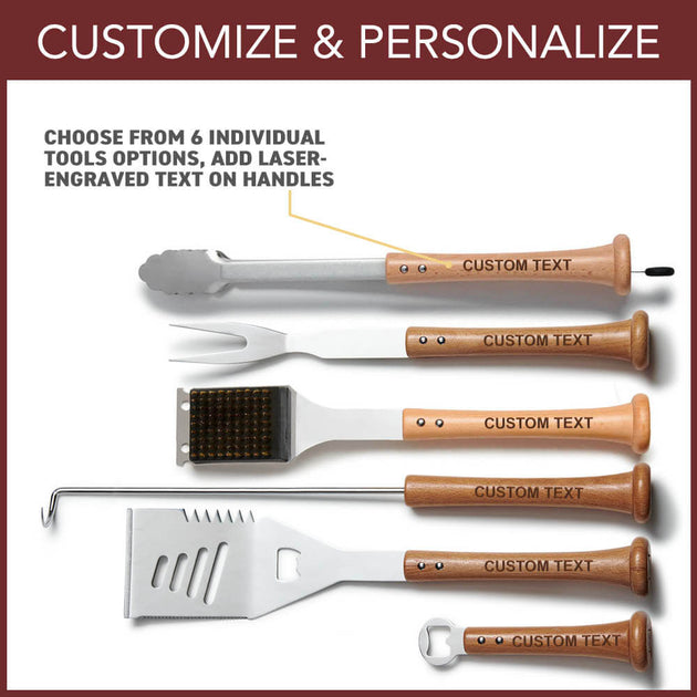 Personalized BBQ Grill Tool Set