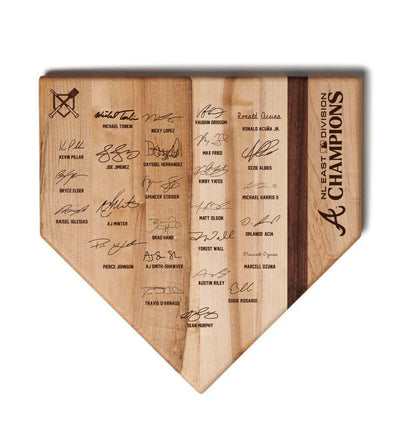 Atlanta Braves 2023 NL East Champions | Commemorative Home Plate Cutting Board