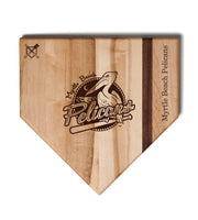 Myrtle Beach Pelicans Home Plate Cutting Boards