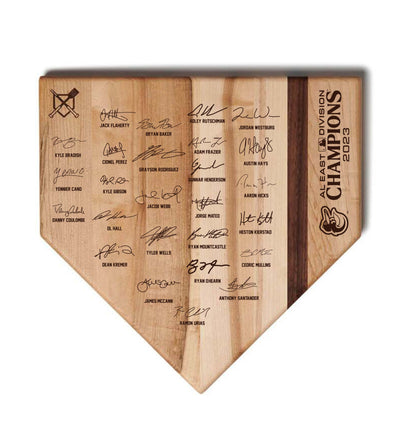 Baltimore Orioles 2023 AL East Champions | Commemorative Home Plate Cutting Board