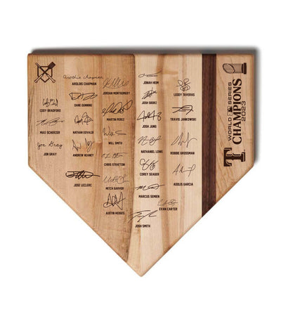 Texas Rangers 2023 World Series Champions | Commemorative Home Plate Cutting Board