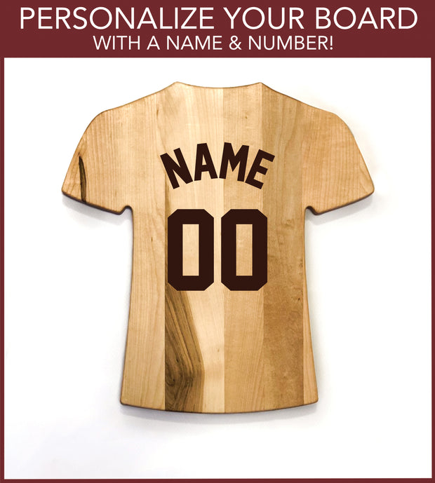 Philadelphia Phillies Team Jersey Cutting Board | Choose Your Favorite MLB Player | Customize With Your Name & Number | Add a Personalized Note