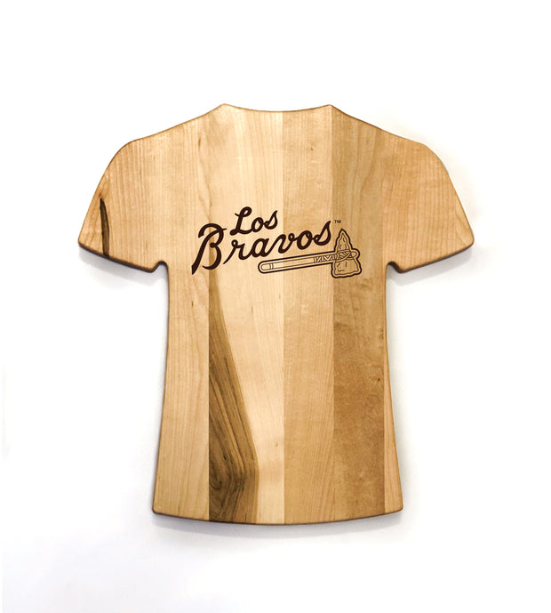 Bravos de Atlanta Team Jersey Cutting Board | Choose Your Favorite MLB Player | Customize With Your Name & Number | Add a Personalized Note (en Español)