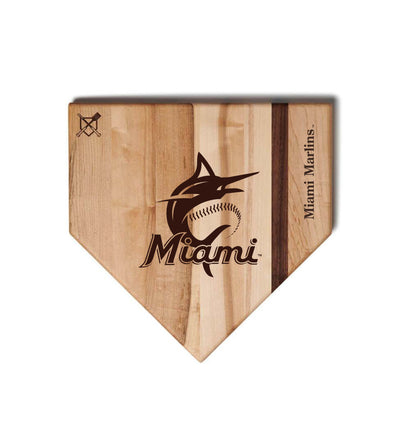 Miami Marlins Home Plate Cutting Boards | Multiple Sizes | Multiple Designs