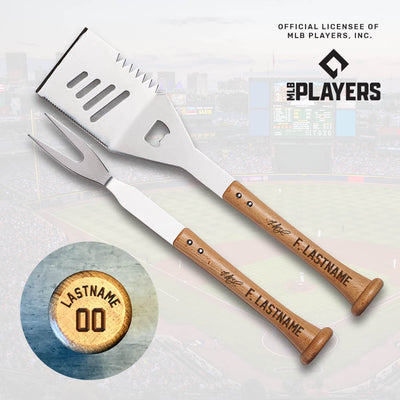 Request any Active MLB Player Signature Turn Two Grill Set