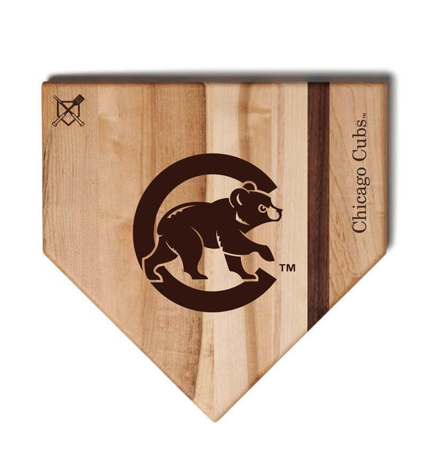 Chicago Cubs Home Plate Cutting Boards | Multiple Sizes | Multiple Designs