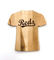 Cincinnati Reds Team Jersey Cutting Board | Choose Your Favorite MLB Player | Customize With Your Name & Number | Add a Personalized Note