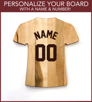 Rojos de Cincinnati Team Jersey Cutting Board | Customize With Your Name & Number | Add a Personalized Note (en Español)