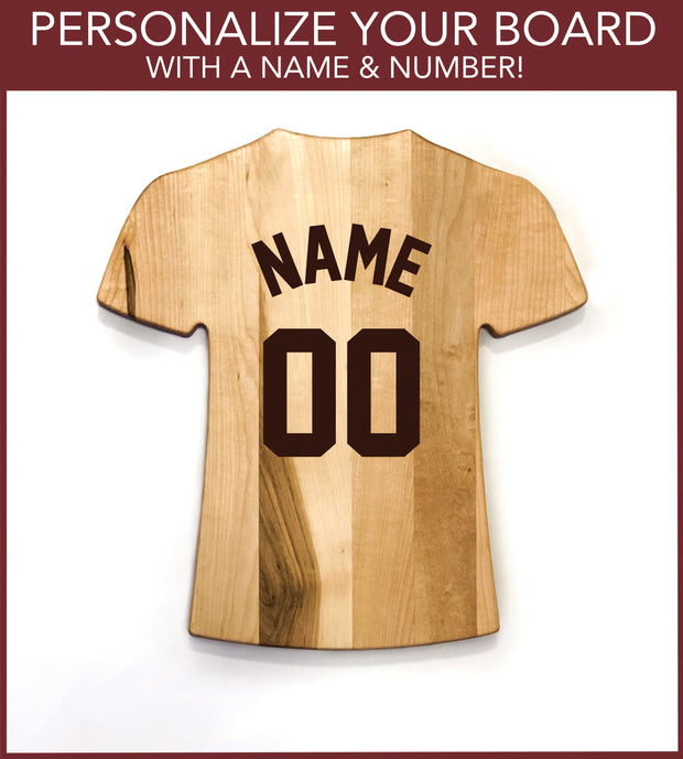 Nacionales de Washington Team Jersey Cutting Board | Customize With Your Name & Number | Add a Personalized Note (en Español)