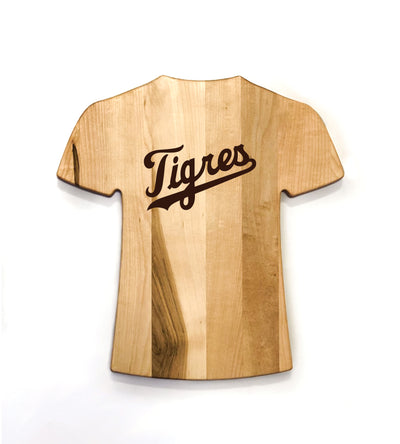 Tigres de Detroit Team Jersey Cutting Board | Choose Your Favorite MLB Player | Customize With Your Name & Number | Add a Personalized Note (en Español)
