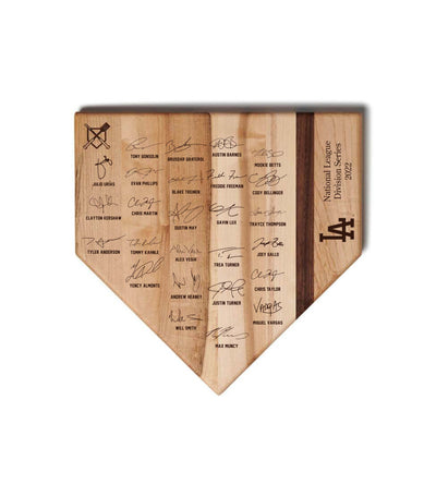 Los Angeles Dodgers 2022 NL West Champions | Commemorative Home Plate Cutting Board