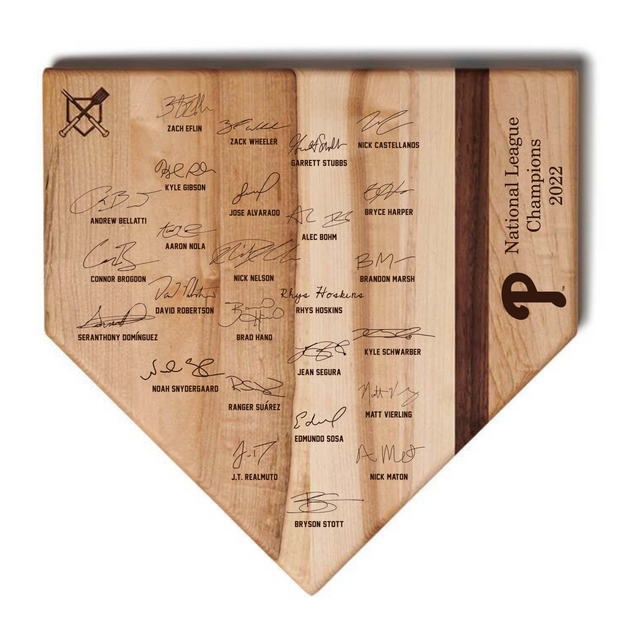Philadelphia Phillies 2022 NL Pennant | Commemorative Home Plate Cutting Board