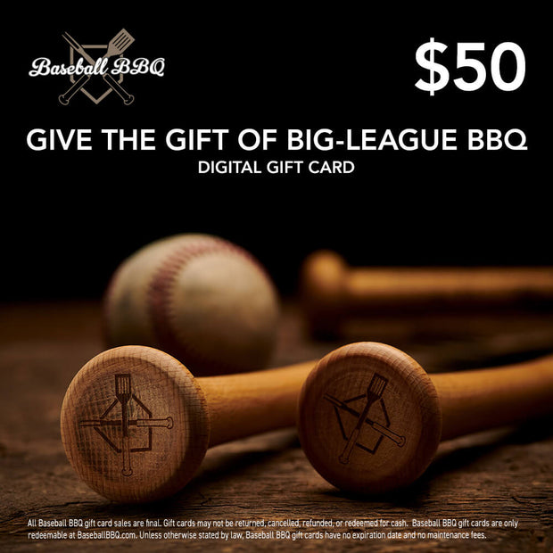 Baseball BBQ Gift Card