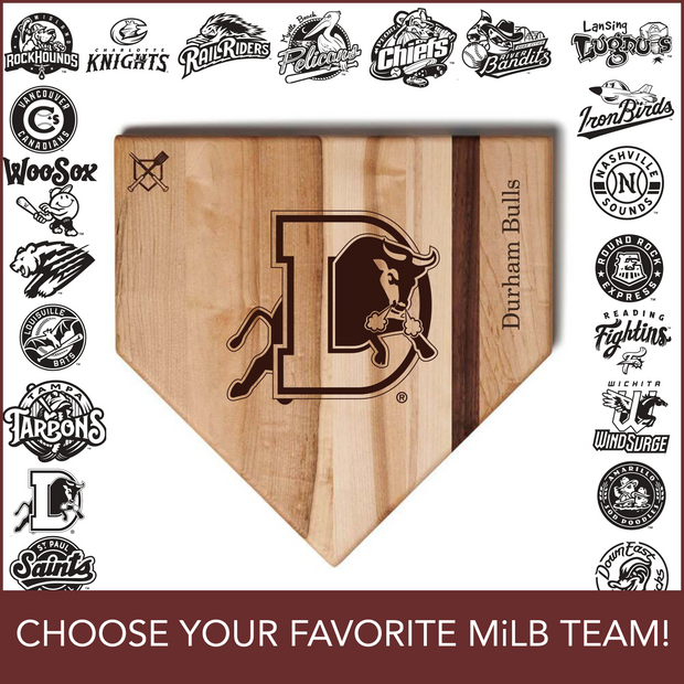 MiLB Home Plate Cutting Boards | Choose Your Favorite Team | Multiple Designs Available | Multiple Sizes