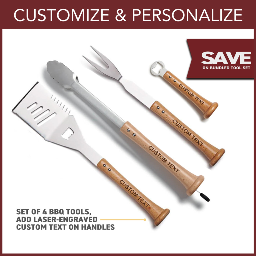 Triple Play” Grill Set with Customized Milt's BBQ Handles
