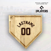 Request Any Active MLB Player Signature Home Plate Cutting Board