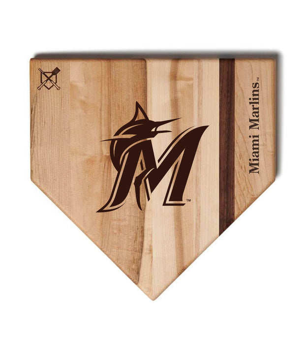 Miami Marlins Home Plate Cutting Boards | Multiple Sizes | Multiple Designs