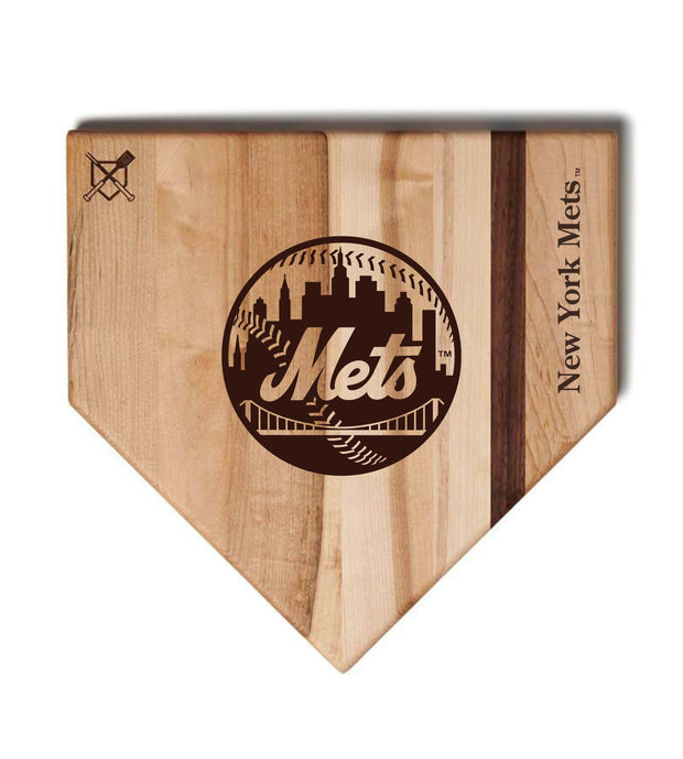 New York Mets Home Plate Cutting Boards | Multiple Sizes | Multiple Designs
