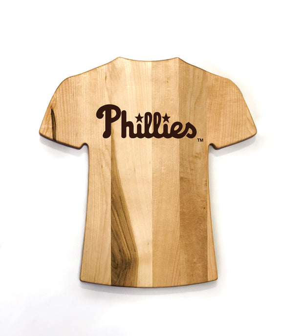 Philadelphia Phillies Team Jersey Cutting Board | Choose Your Favorite MLB Player | Customize With Your Name & Number | Add a Personalized Note