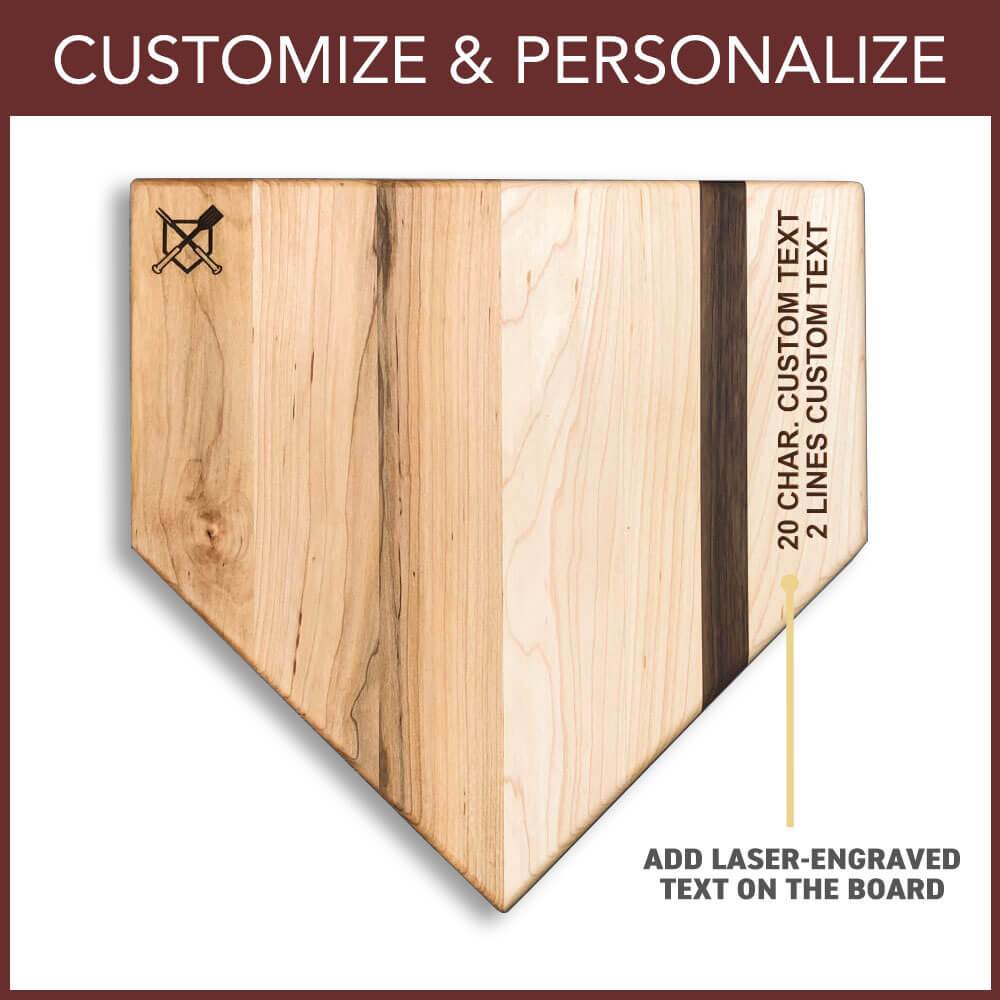 Home Plate Cutting Board, hardwood end-grain