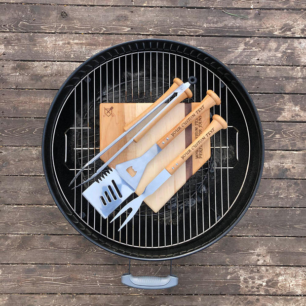 "Silver Slugger" Grill Set with Customized Handles