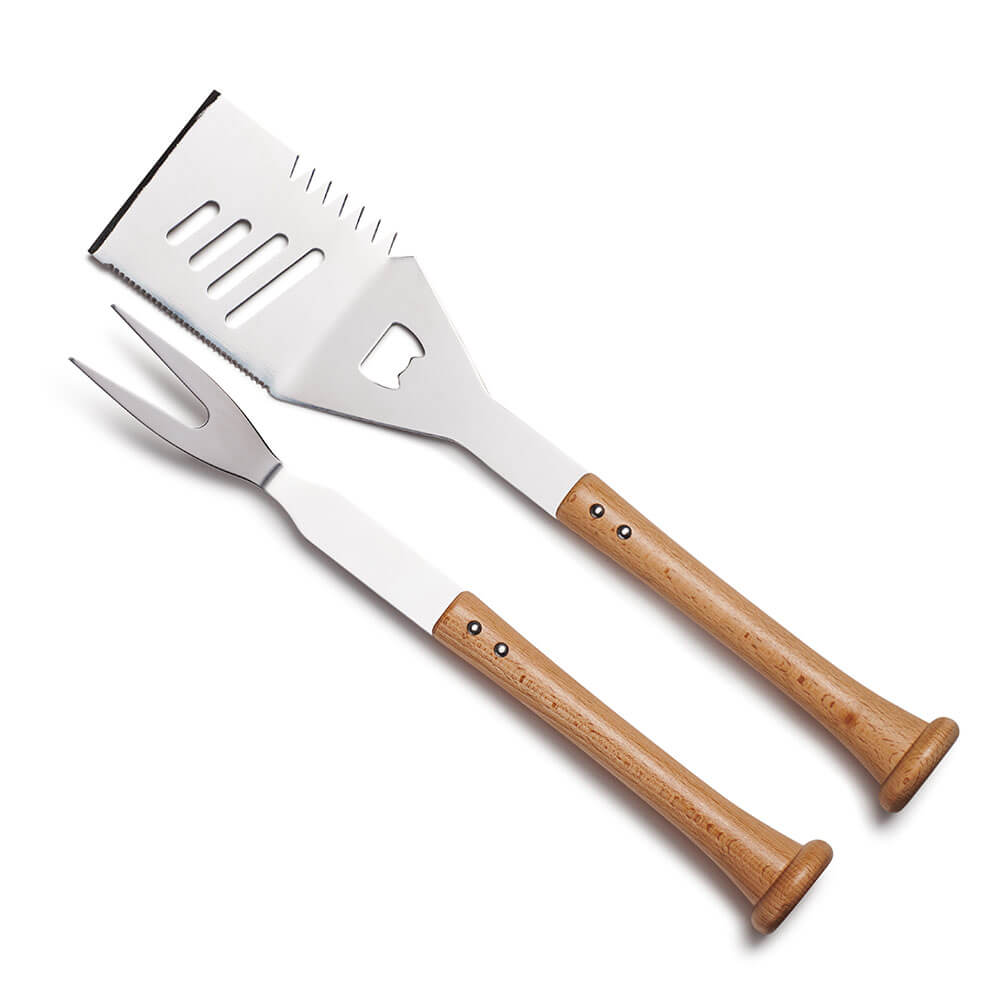 Turn Two Grill Tool Set with Baseball Bat Handle – Baseball BBQ
